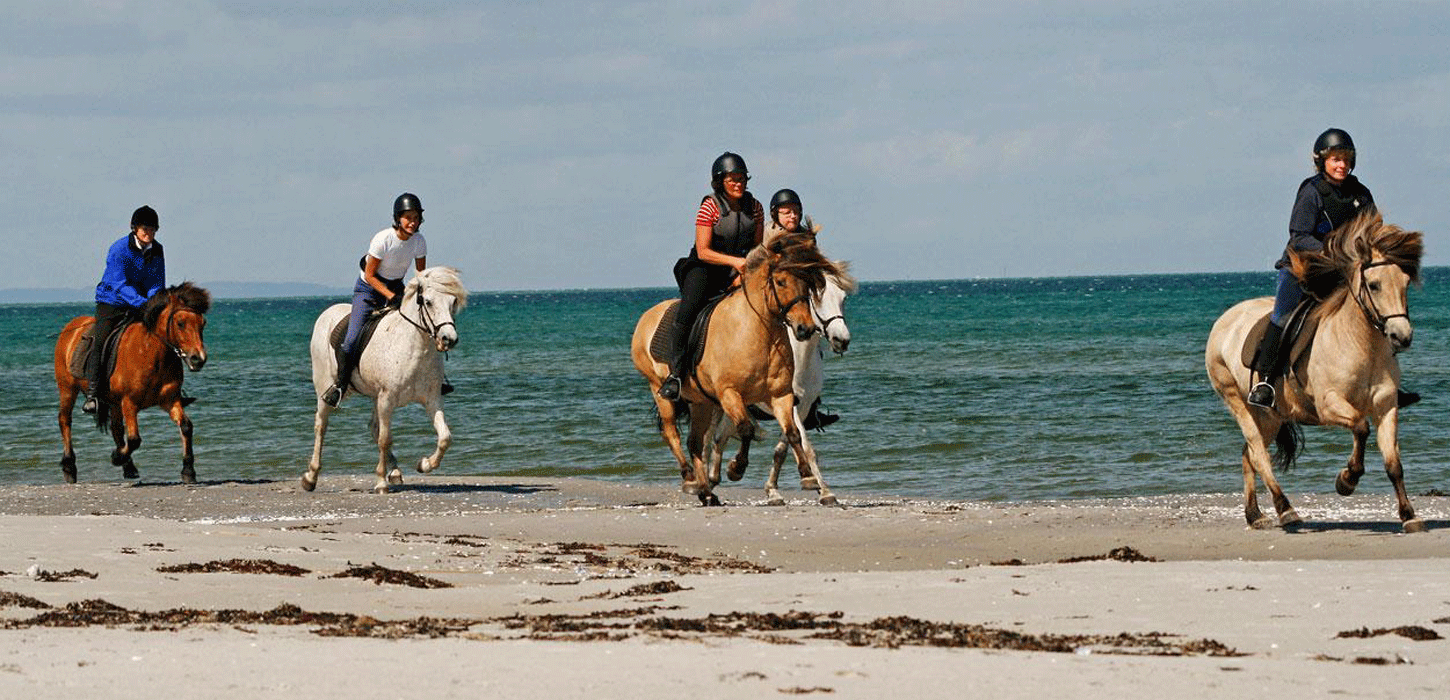 Ridning på stranden
