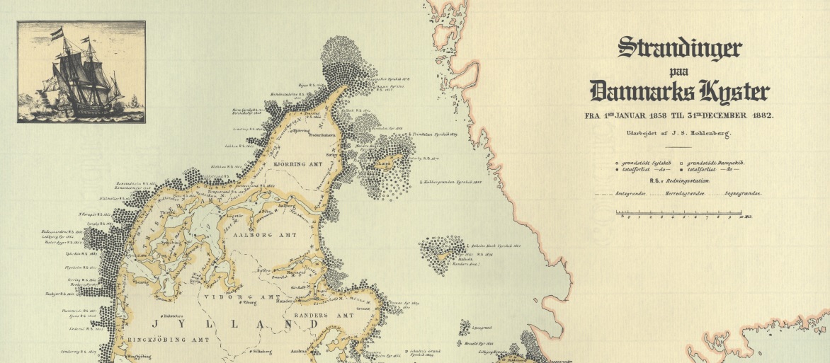 Strandinger ved Danmarks Kyster 1858 - 1882, Søløjtnant Hohlenbergs kort.jpg