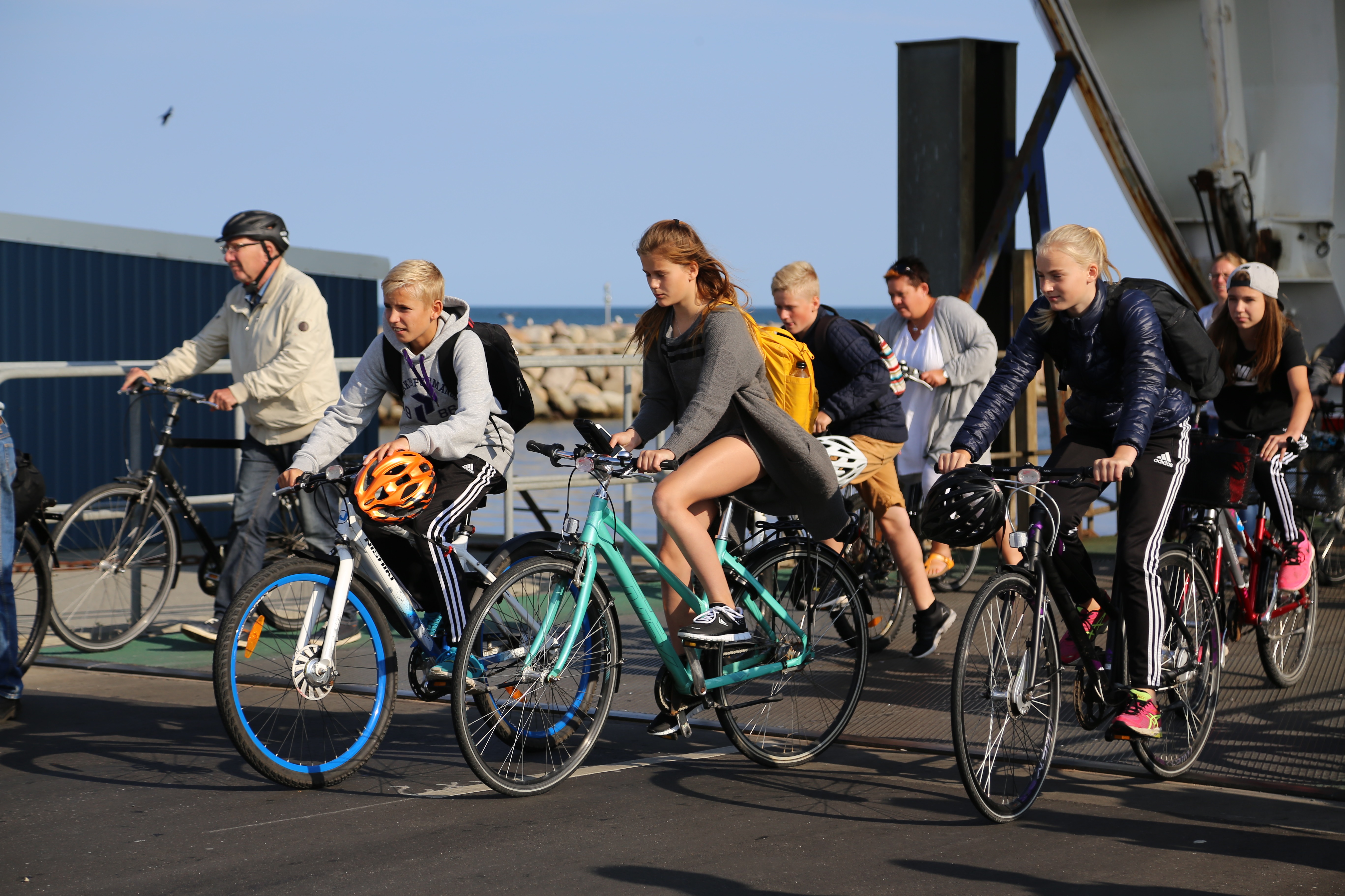 Cykler fra færgen - lejrskoler