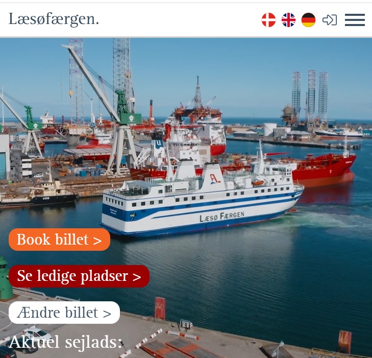 Læsøfærgen hjemmeside