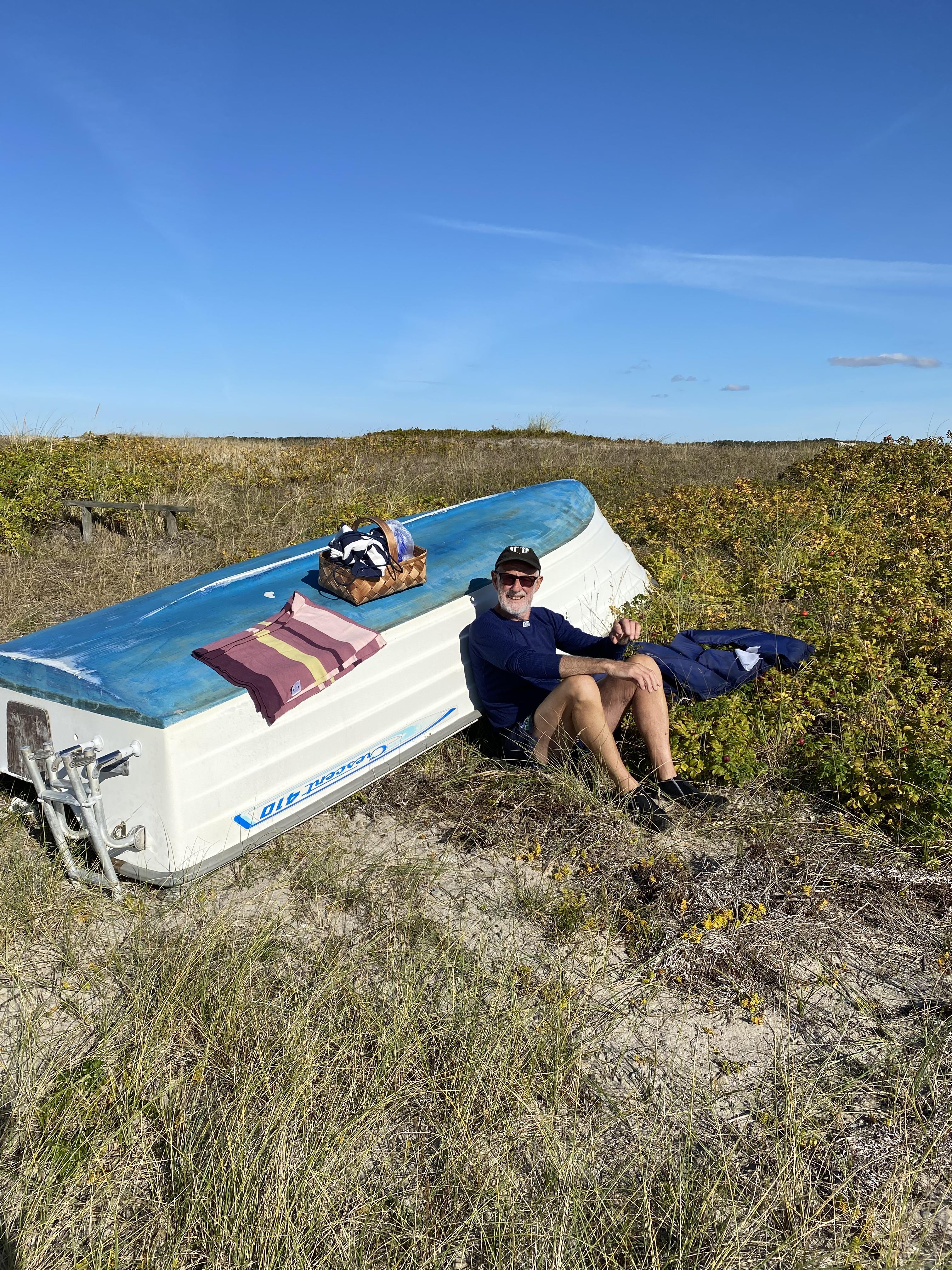 Havkajak på Læsø - Henning Munk holder pause